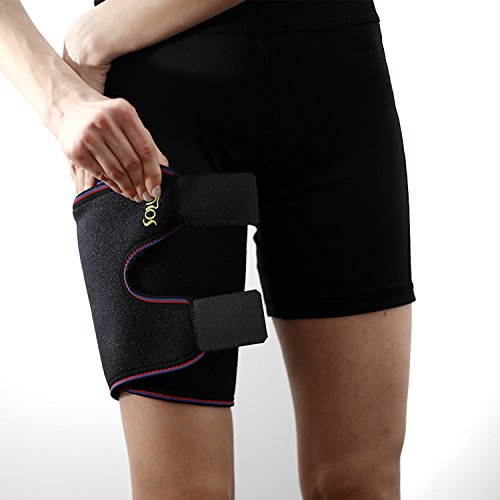Soles Thigh Support Brace and Compression Sleeve (SLS313) Black