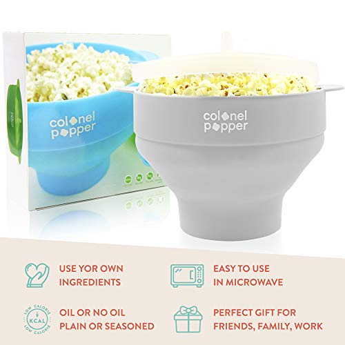 Original Colonel Popper Healthy Microwave Popcorn Maker LFGB Food
