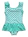 BeautyIn Kids Swim Suit Baby Girls Cute Dots All in One Swimwear, Mint Green, 6-12 Months
