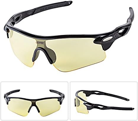 GOTSC Polarized Sports Sunglasses for men women Cycling running driving Baseball Fishing Golf Superlight Frame (Black1)