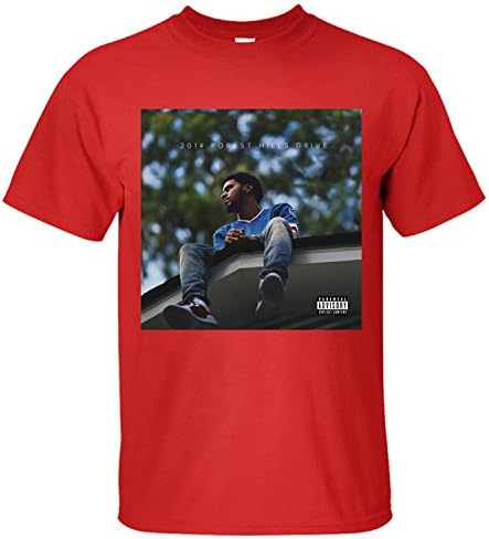 WTOO Men's Hot 2014 Forest Hills Drive J. Cole T Shirt red L