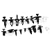 CNIKESIN 440 Pcs Auto Retainer Clips Plastic Rivets Fasteners Bumper Clips Kit Door Trim Panel Clips for GM Ford Toyota Honda Chrysler Auto Push Pin Rivets Set