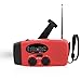 GJT Emergency Solar Hand Crank Self Powered AM/FM NOAA Solar Weather Radio with LED Flashlight,1000mAh Power Bank for iPhone/Smart Phone