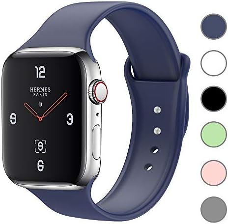 KEOLUS Compatible with Apple Watch Band 38mm 40mm 42mm 44mm, Soft Silicone Women and Men Sport Band Replacement Parts for iWatch Band Series 4 3 2 1