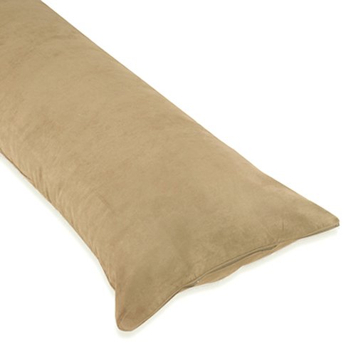 Best Price! Sweet Jojo Designs Camel Microsuede Full Length Double Zippered Body Pillow Cover