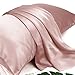 Leccod 2 Pack Silky Satin Pillowcase for Hair and Skin Cool Super Soft and Luxury Pillow Cases Covers with Envelope Closure (Coral Pink, Standard: 20x26)