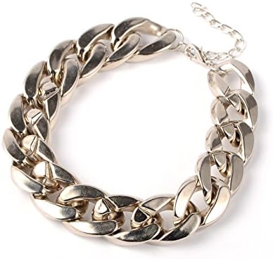 Idin Fashion Anklet - Silver-tone acrylic plated with copper curb chain anklet (Length ca. 9.1")