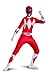 Disguise Sabans Mighty Morphin Power Rangers Red Ranger Bodysuit Mens Adult Costume, Red/White, X-Large/42-46