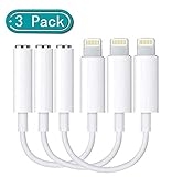 LuettBiden iPhone Headphone Adapter (3 Pack),Compatible with iPhone 7/7Plus /8/8Plus /X/Xs/Xs Max/XR Adapter Headphone Jack, 3.5 mm Headphone Adapter Jack Compatible with iOS 12