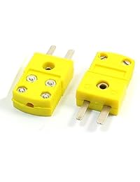 podoy (5 unidades), color amarillo de termopar tipo K adaptador para termopar Sensores de temperatura