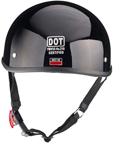 Half Face Motorcycle Helmet Retro Anti Collision Half Face Motorbike Helmets with Adjustable Multi-Step Buckle Outdoor Moto Caps for Scooter Chopper Skating Motocross Racing