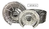 Electric Stove Bib Liner -Pack Of 24 -12 Large, 12 Small Electric Disposable Foil Burner Liners