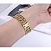 For Fitbit Blaze Bands, bayite Replacement Stainless Steel Chain Bands with Metal Frame for Fitbit Blaze Gold