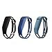 I-SMILE 3PCS Replacement Bands with Metal Clasps for Fitbit Flex, Set of 3 with 2 Piece Silicon Fastener Ring 9, Large
