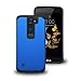 LG Phoenix 2 Case, LG Escape 3 Case, LG K8 Case, LUXCA Designed Armor [Shock Absorption] Drop Protection Hybrid Dual Layer Defender Cover for LG Phoenix 2 (Azure Blue)