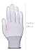 TWY 12 Pieces(6 pairs) White Nylon Anti Static and Anti-slip Gloves,Sewing Work Gloves Size Small to Medium