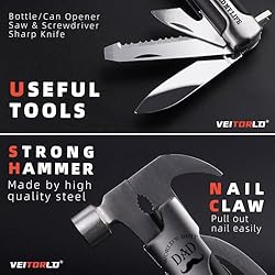 VEITORLD All in One Survival Tools Hammer Multitool
