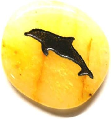 Dolphin Crystal Gem Palm Animal Totem Charm Stone by Mystery Mountain