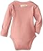 L'ovedbaby Unisex-Baby Newborn Organic Gl'oved-Sleeve Bodysuit, Coral, 0-3 Months