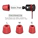 Earphone Tips New Bee 12pcs Premium Replacement Earbud Tips Inner 4.9mm [3-Pair] Silicone Earphone Tips Inner 4.9mm [3-Pair] for Headphones with 5mm-7mm Tip - Red