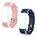 LETSCOM Replacement Bands for Fitness Tracker ID115PlusHR, 2 Pack (Blue, Pink)