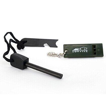 Zogin Encendedor Pedernal Flint De Magnesio Iniciador de Fuego Arrancador de Fuego Herramientas de supervivencia de caza que acampa al aire libre Abridor Lighter