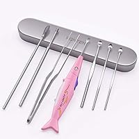 6pcs Ear Pick, Ronten Ear Curette LED Light Earwax Removal with Storage Box