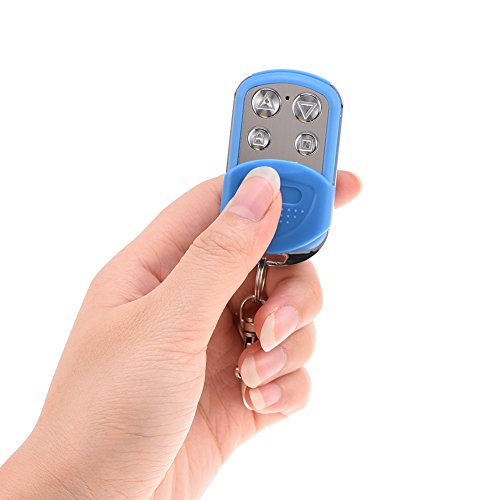 Delaman Car Alarm, Portable 433.92MHz 4 Channels RF Wireless Remote Control Duplicator for Garage Doors Gates Cars Alarm Systems (Blue)