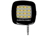 UNIWENT Mini Portable Selfie Flash Light 16 LEDS Flash Fill Light Match With Selfie Stick Monopod Tripod (Black)