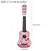 RuiyiF Kids Guitar for Girls Boys Beginners, Toy Acoustic Guitar for Toddlers 6 Steel String with Pick 21 Inch -Pink