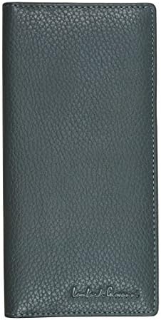 Lombardi Giovanni Men's Leather Long Wallet 12 Slots 1 Window ID And Zipper 2 Tones Gray And Cream 3852
