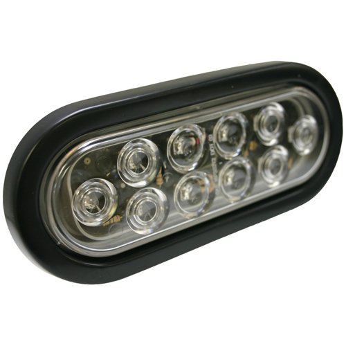Blazer C562CRTM LED 6-Inch Oval Stop/Tail/Turn/Park Red Light - Clear