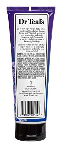 Dr. Teal's Night Time Therapy Melatonin Body Lotion - 8 Ounce Bottles Pack of 3 - Pure Epsom Salt Lotion for Skin Care Sleeping and Muscle Relief