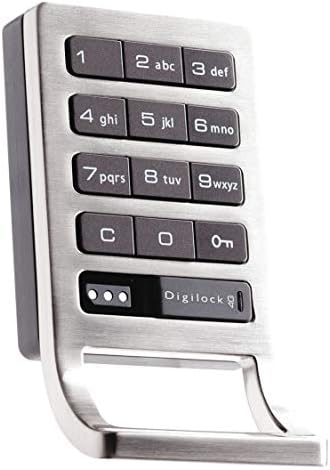 Zinc Electronic Keyless Lock with Keypad or Coded Key Fob Access and Brushed Nickel Finish