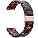 V-MORO Tortoise Strap Compatible with Galaxy Watch 42mm (Active 40mm) Bands Women 20mm Light Resin Bracelet with Stainless Steel Rose Gold Buckle for Samsung Galaxy Watch 42mm/Galaxy Watch Active 40mm