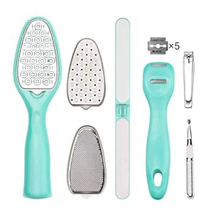 Pedicure Kit Foot Files Set And Callus Remover- Best Foot Care Pedicure Remove Hard Skin, Can Be Used On Both Wet And…