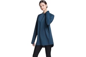 YouNaiJia Muslim Women's Long Sleeve Sports Shirt, Modest Quick-Dry Yoga Top, Breathable Stretchy Workout Shirt
