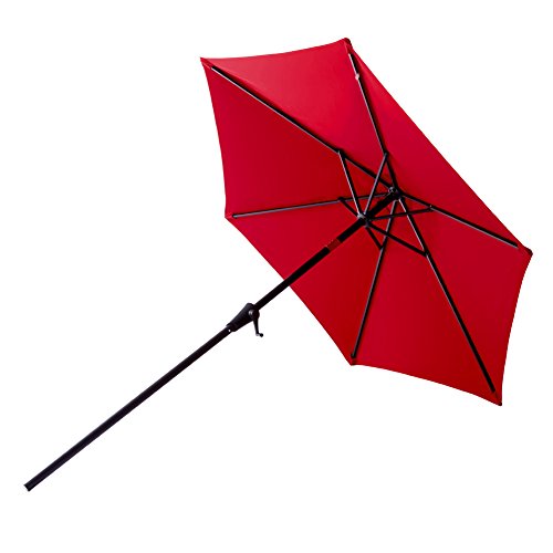 FLAME&SHADE 7.5 ft Outdoor Patio Market and Table Umbrella with Tilt