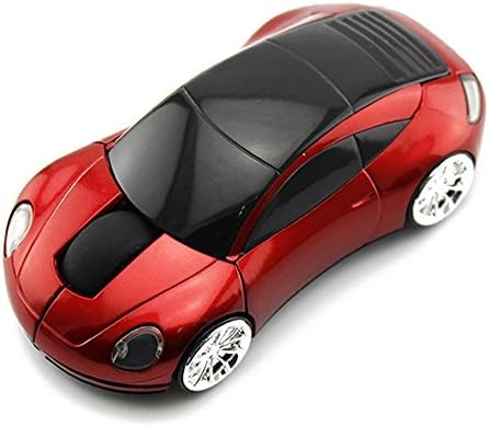 Yosenn 2.4 Ghz Sports Car Shape Wireless Optical Mouse Gaming Mouse with USB Reciver for PC Laptop Macbook (red)