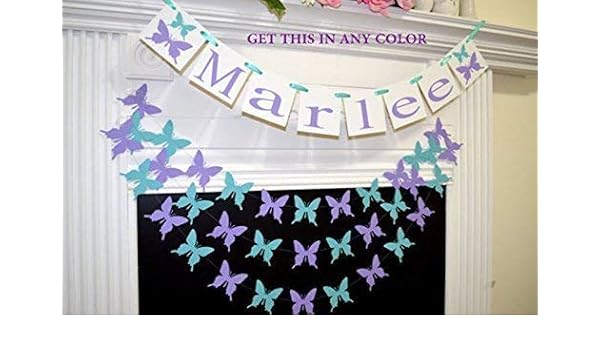 Amazon Com Butterfly Children Name Banner Children Names Sign