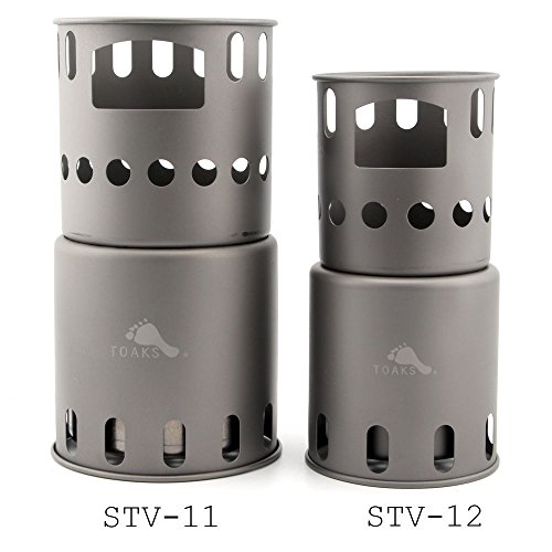 TOAKS Titanium Backpacking Wood Burning Stove (STV-11 with Bars)