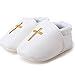 Delebao Baby Boy Girl PU Leather White Shoes Prewalker Slippers Soft Sole Infant Toddler Sneaker (3-6 Months, Gold)