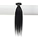 Emosa #1 Jet Black 100% Real Human Hair Luxury Remy Clip in Straight Silky Soft Human Hair Extensions(18inch 7pcs 70g)