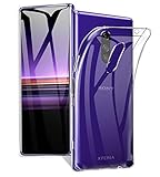 AVIDET Xperia 1 Case, Soft Thin Anti-Scratch Cover TPU Rubber Gel Shock-Absorption Bumper Compatible for Sony Xperia 1 (Clear)