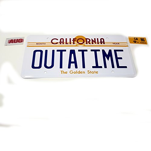 ASVP Shop Back To The Future OUTATIME License/Number Plate Marty Mcfly Delorean Movie Prop