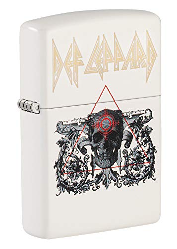 Def Leppard White Matte Skull Triangle