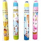 NUOLUX Pencil School Stationery Eraser Cute Cartoon Cactus Style (Random Color) - 10 Pieces