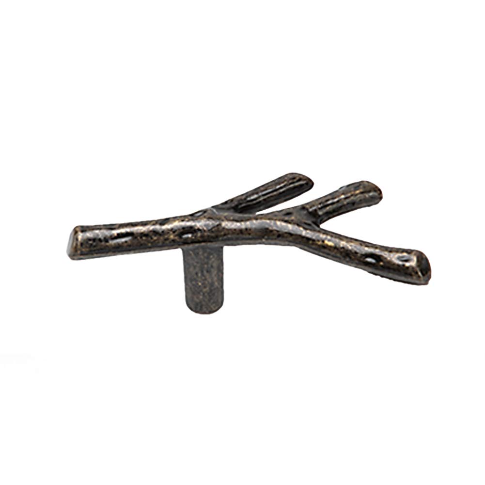 2 Pack Bronze Twig Knobs Branch Zinc Alloy Decorative Cabinet Wardrobe Furniture Door Drawer Knobs Pulls Handles Hardware