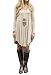 Shirt Flowy Dress Green Dress Casual Sleeve Wine Long Womens Loose(Beige,Large)