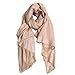 EHOO Beige Fall Winter Cashmere Scarf Warm Scarves Fashion Luxury for Women